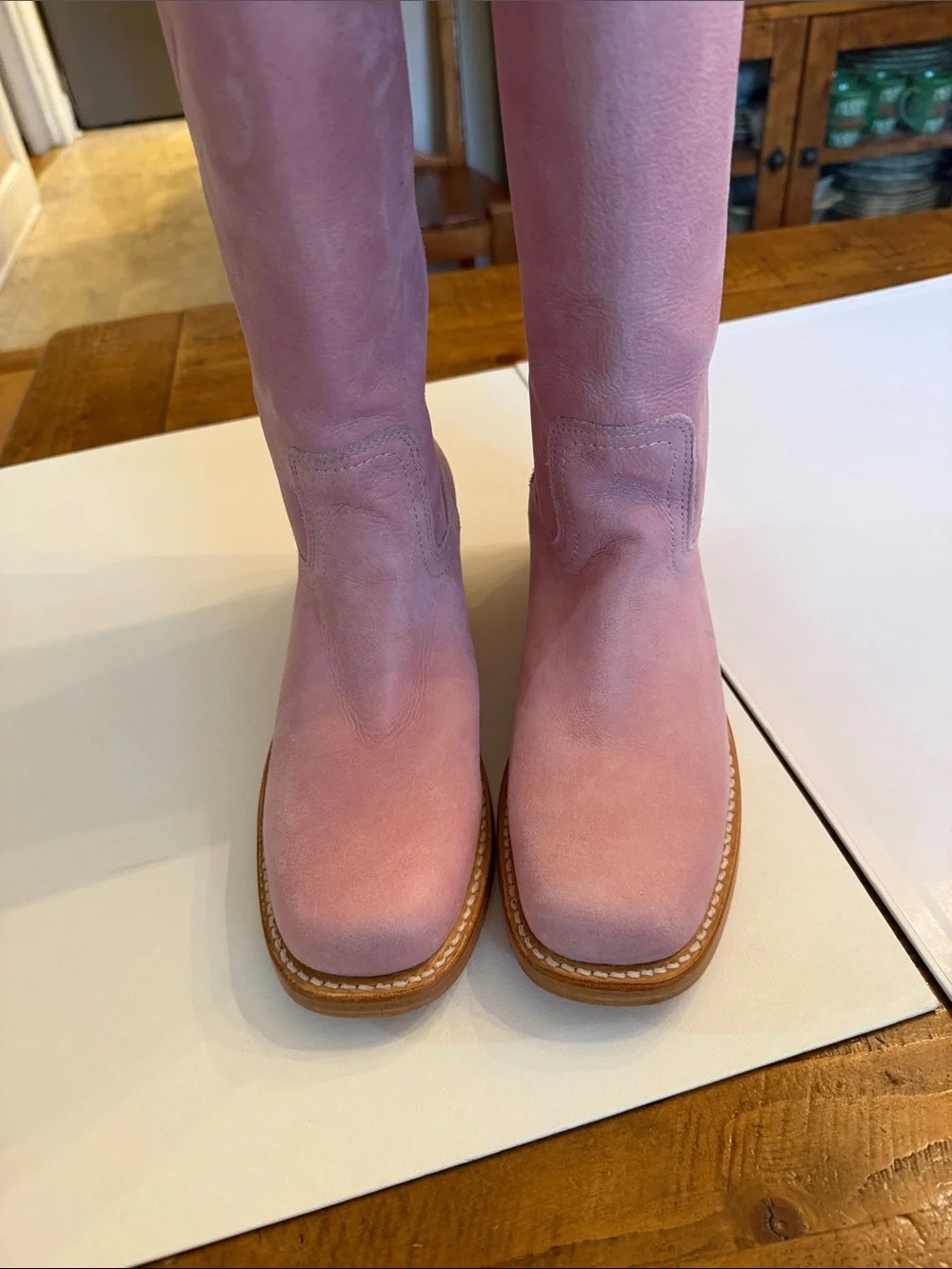 NEW FRYE Campus 14L Boots in Pink Sz: 9.5 Genuine Leather Tall Boots $498